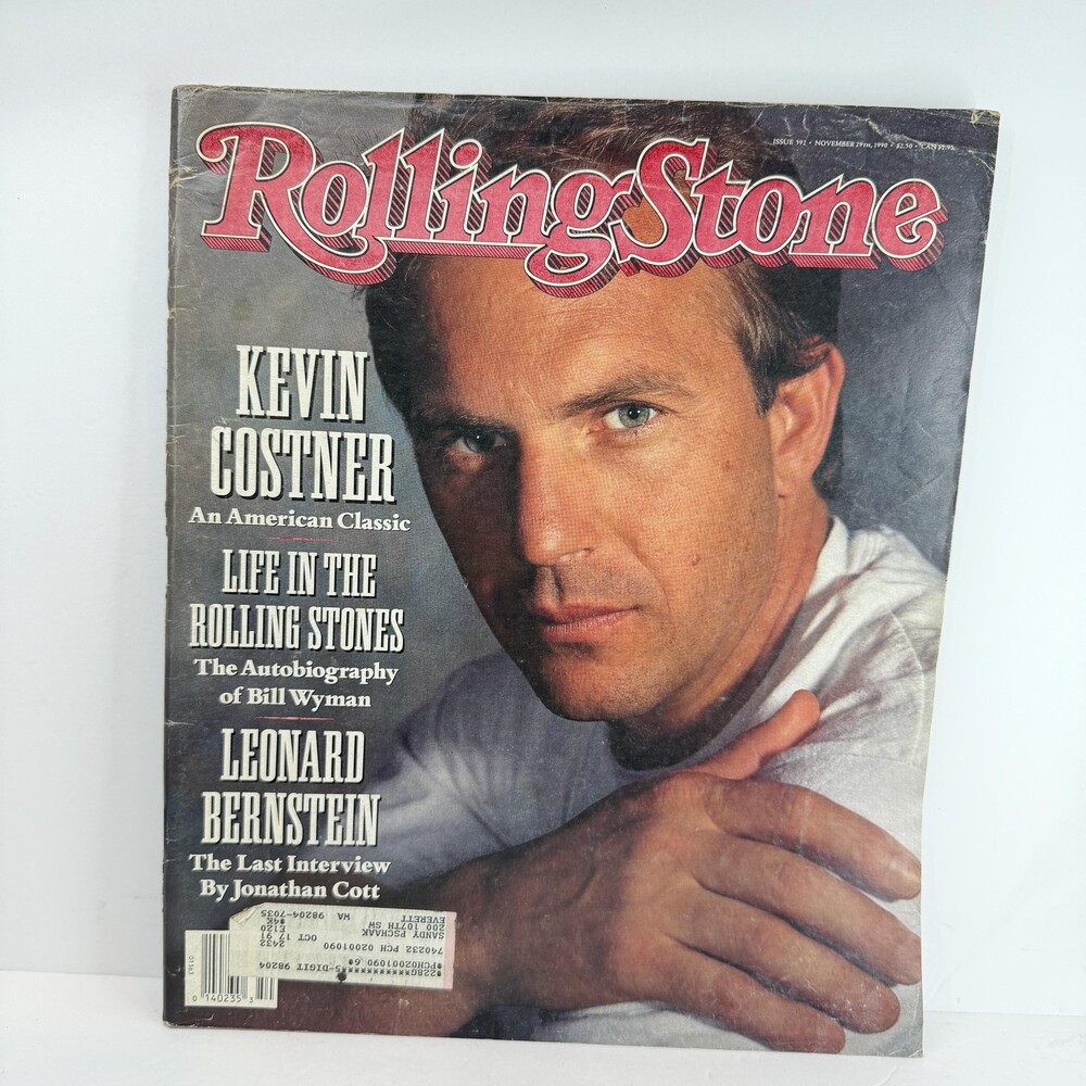 Vintage Rolling Stone Magazine 592 Nov 29 1990 Kevin Costner Bill Wyman Music
